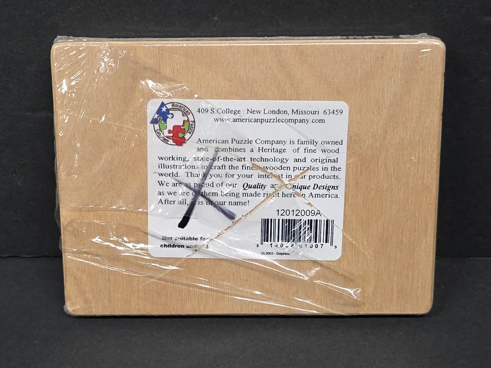 American Puzzle Company Dolphins Wooden Layered Aquatic USA made - Image 2 of 4