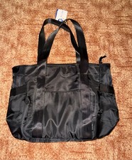 Prite Tote Bag for Women with Laptop Compartment for work, school, gym (Black)