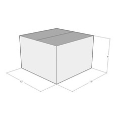 25 12x12x8 White Corrugated Shipping Boxes 48 ECT Double-Wall New
