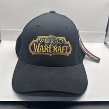 World of Warcraft Hat Cap Fitted Mens Large XL Flexfit Gaming Embroidered Gamer