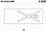Glyco 55-2532 Semi Lagerbuchse, Pleuel FüR MERCEDES-BENZ Puch Seat