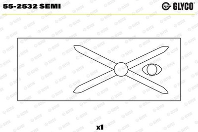 GLYCO 55-2532 SEMI Lagerbuchse, Pleuel für MERCEDES-BENZ PUCH SEAT
