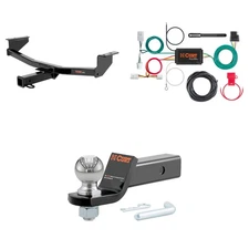 CURT Trailer Hitch Tow Package Receiver, Wiring Harness, 45041 Ball Mount 13204