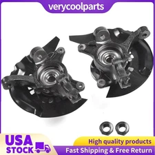 Pair Front Steering Knuckles+Wheel Hub Bearings for Toyota Camry 2004 2005 2006