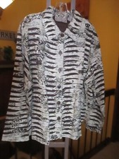 Life Styles 3x Beige & Brown Artsy Textured 100% Cotton Jacket