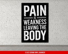 Motivational Gym Banner - Fitness Workout Inspiration Wall Art