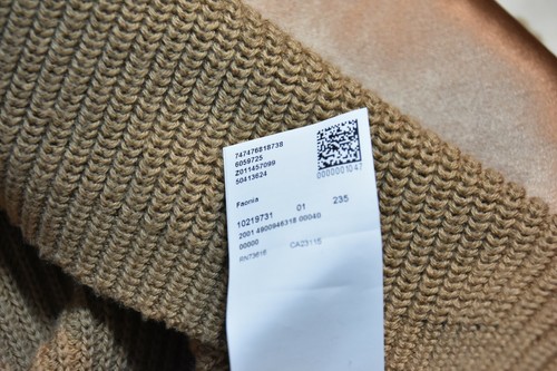 NEW BOSS Faonia Cotton & Cashmere Sweater in Camel - Size L #S1992 - Picture 10 of 10