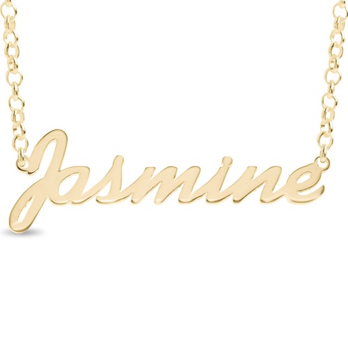 Jasmine Name Necklace Gold Rose Gold 