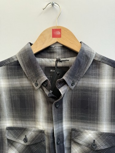 Firetrap Check Shirt Long Sleeve Button Down Charcoal Mens Large RRP £43.99 - Picture 4 of 13