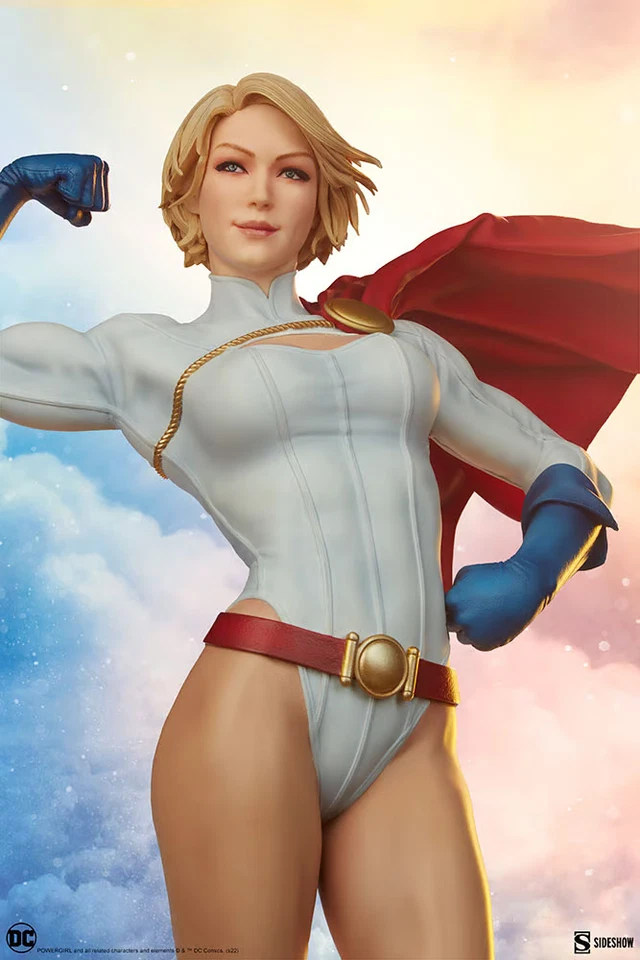 SIDESHOW COLLECTIBLES POWER GIRL FORMATO PREMIUM VERSIÓN EXCLUSIVA ESTATUA SELLADA Foto 4 de 4