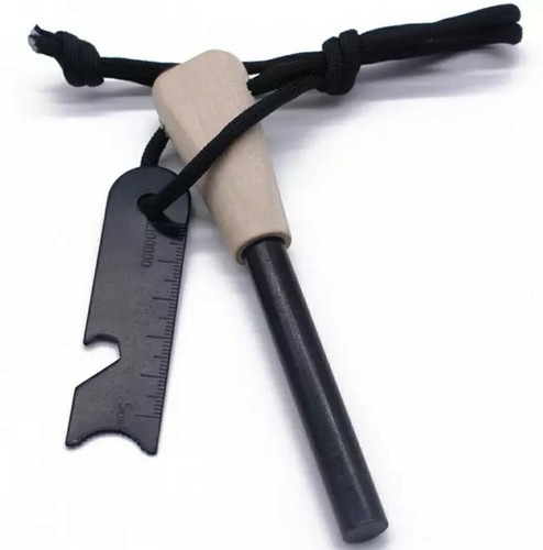 Fire Starter Flint & Steel Striker Bushcraft, Emergency Waterproof Firesteel - Picture 7 of 7