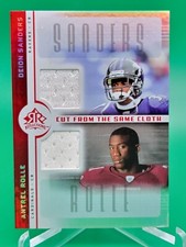 Deion Sanders Antrel Rolle 2005 Reflections Cut From the Same Cloth Red #CCSR 