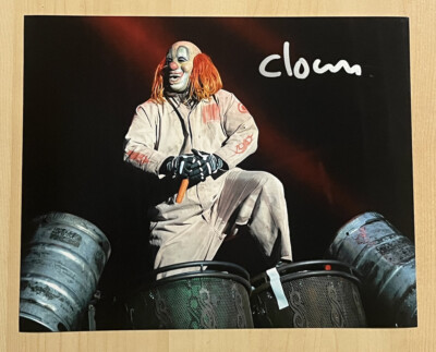 CLOWN HAND SIGNED 8x10 PHOTO AUTOGRAPHED SLIPKNOT FOUNDER SHAWN