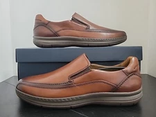 Florsheim Central Venetian Men's Cognac Leather Loafers Slip On Shoes SIZE 10.5