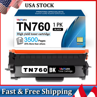 TN760 High Yield Black Toner for Brother DCP-L2550DW MFC-L2717DW HL-L2395DW