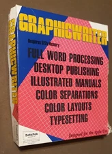 Graphicwriter Word Processor by DataPak for Apple IIgs 3.5 inch disk 1986