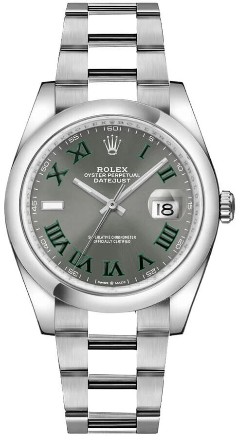 Rolex Datejust 36 esfera Wimbledon acero ostra automático cuerda automática reloj para hombres