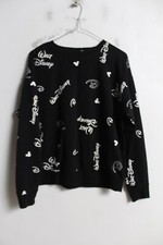 Disney Primark Womens Sweatshirt Jumper Black -Size XS M10 