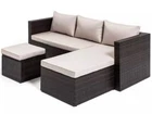 Rattan Garden Furniture 4 Seater Corner Sofa Wide Table Lounge Outdoor Patio Set