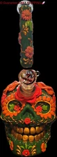 Phoenix Star 3D Bong Día de los Muertos Skull Pipe Bong 11" Phoenix AUTHENTIC✅✅✅