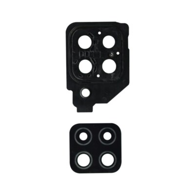 Glass Camera Lens with Bracket Back for Samsung Galaxy A22 Black Repair Fix