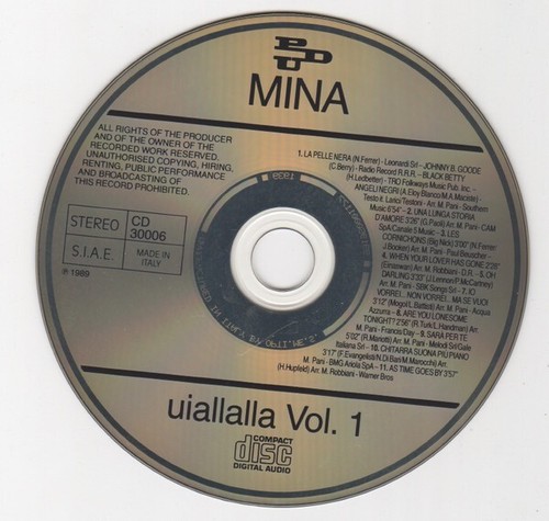 2 CD Mina – Mina – Uiallalla Vol. 1/2 Italy 1989 PDU – CD 30005 - Picture 3 of 4