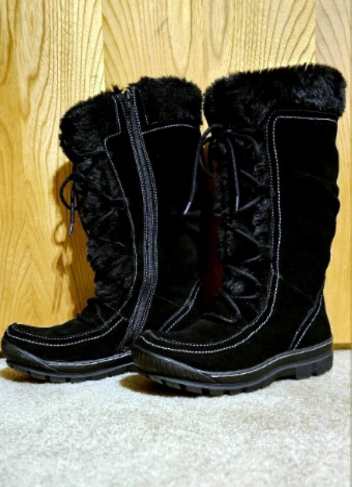 Baretraps DORY Gamuza Impermeable Forrado Piel Botas de Invierno, Negro, 7.5 Foto 3 de 4