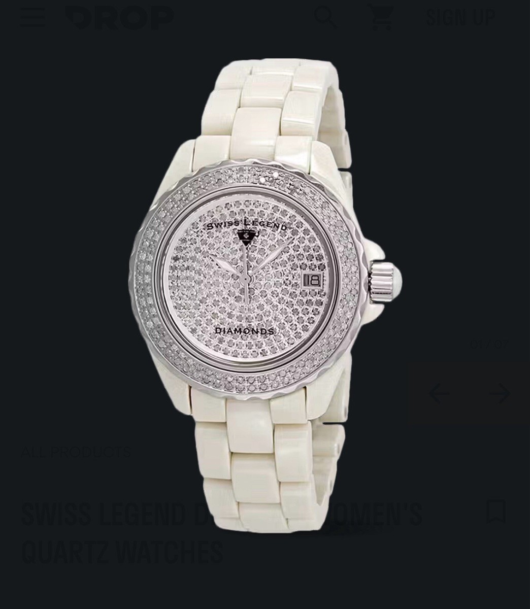 Swiss Legend Karamica Diamond Dial & Bezel 20052-BGWFS 39mm Watch