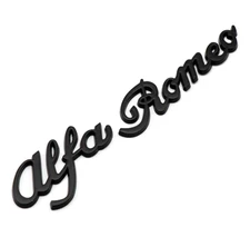 For Alfa Romeo Rear Side Fender Emblem Trunk Boot Back Badge Sticker Logo Black