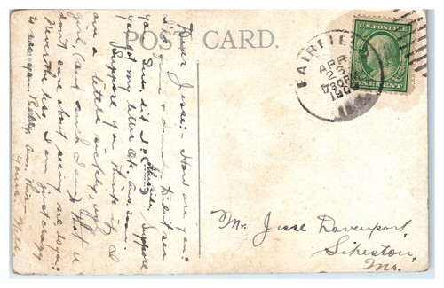 When Will I Meet You Again? Couple In Park Vintage Romance c1909 Postcard - Picture 2 of 2