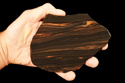 MAHOGANY GOLD SHEEN OBSIDIAN 6'' Lapidary Slab Cabbing Slice Raw Rock Mineral