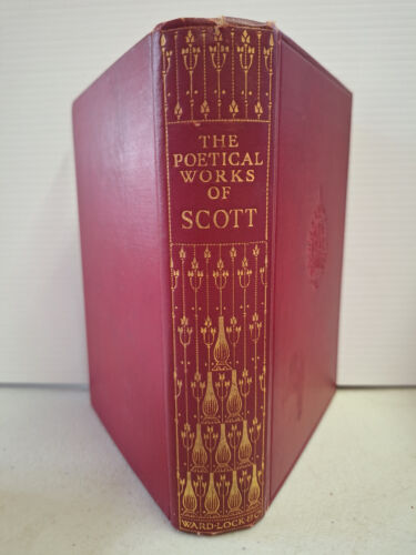The Poetical Works Of Sir Walter Scott Vintage Ward Lock HC - Foto 1 di 1