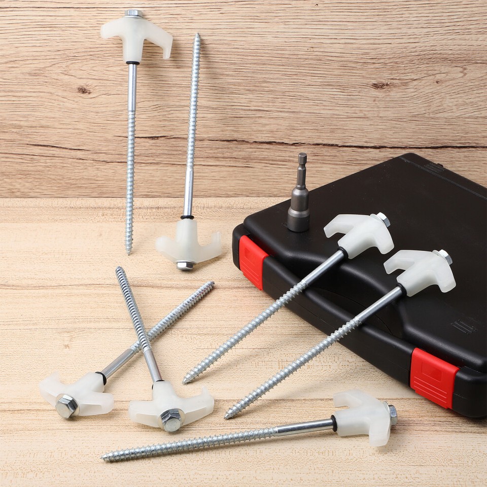 20 Pcs Stakes For Tent Camping Tent Stakes Screw In Tent Pegs Metal