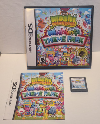 Nintendo DS Game ~ Moshi Monsters Moshlings Theme Park game cartridge book case