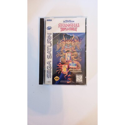 Shanghai Triple Threat Sega Saturn w/ Original Case Manual Activision Video Game