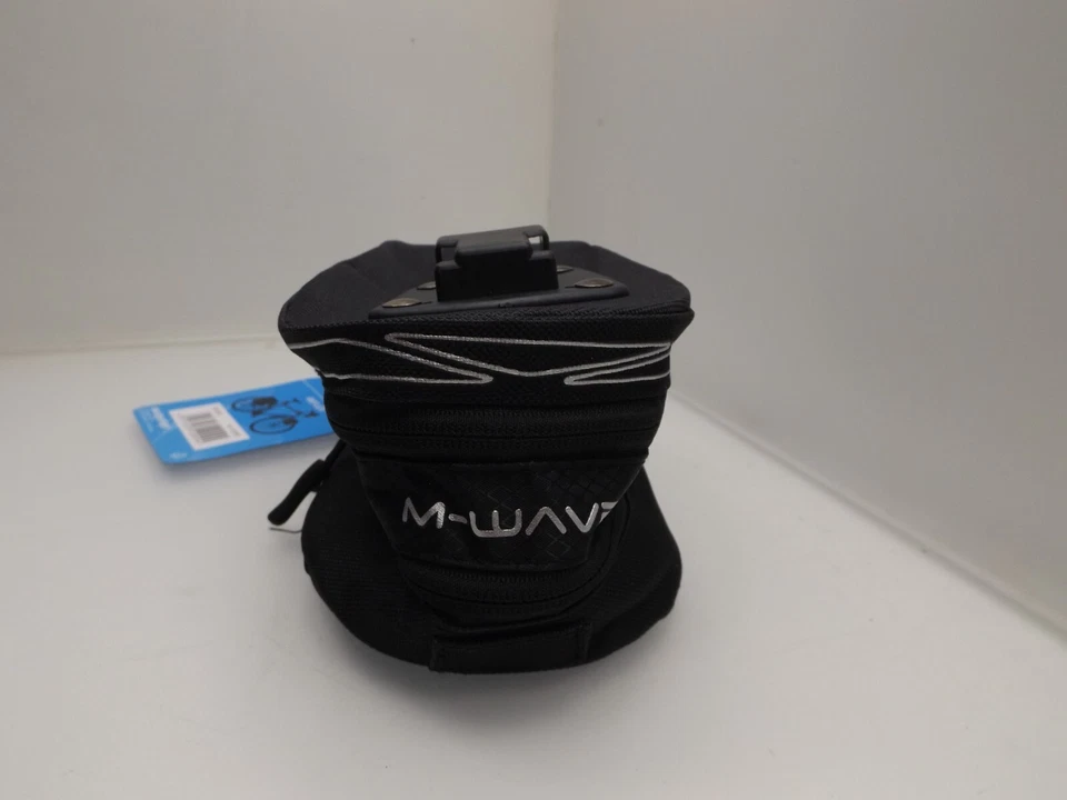 Bolsa de sillín de liberación rápida M-Wave Tilburg negra/blanca Foto 2 de 4