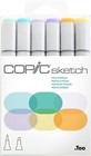 Copic Sketch 6 Marker PALE PASTELS Set BG11, BG15, BV0000, BV01, YR12, YR31