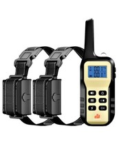 1100 Yard Remote 2 Dog Shock Collar w/ Auto Anti Bark for Small Medium Large Dog