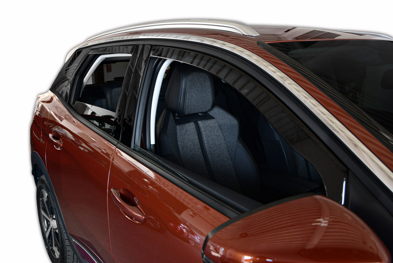 GP WIND DEFLECTORS RAIN GUARDS for PEUGEOT 3008 mk2 2017up 4 PCS SET