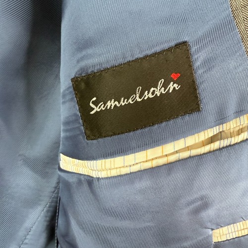 Samuelsohn Suit Mens 40XS Gray Pinstripe 2 Button Mercury Super 120s 3 Piece - Picture 11 of 24