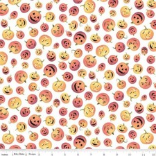 Fright Night Cotton Fabric Riley Blake Pumpkins Halloween By the Yard