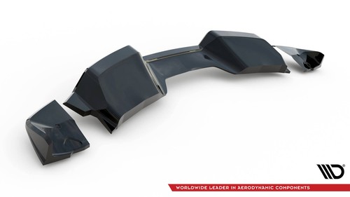 Difusor de aletas de aproximación trasera para Chevrolet Corvette Z06 C7 negro parte trasera  - Imagen 8 de 9