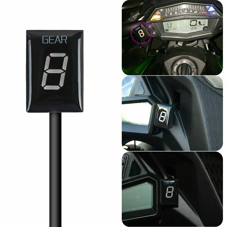 Motorcycle Gear Indicator LED For Kawasaki ER-6F KLE650 Ninja 250R 300 400R 1000 - Image 3 of 4