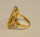 Vintage 14k Gold 1945 DOS PESOS COIN RING, stamped ITALY — photo 4