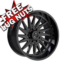 22 Inch 22x12 Tis 547b Gloss Black Wheels Rims 8x6.5 8x165.1 -44