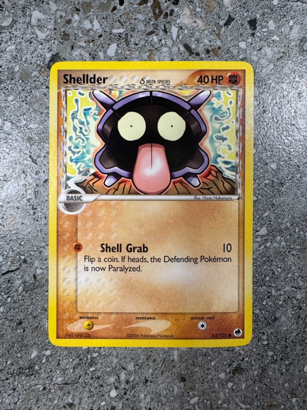 Pokemon TCG Cards Shellder 63/101 Dragon Frontiers NM