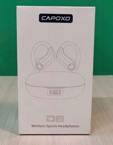 CAPOXO D8 Wireless Earbuds Bluetooth Headphones 120Hrs Playtime Black NEW SEALED