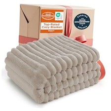 GentleSoft Throw Blanket for Couch - Cozy Soft Throw 50" x 60" Beige