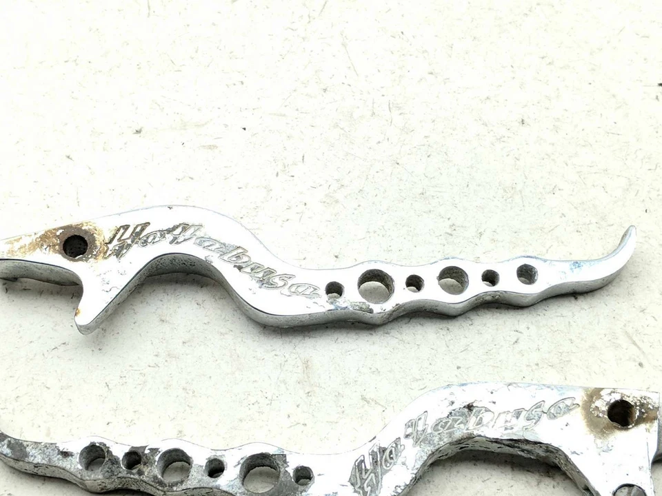 99-07 Suzuki Hayabusa GSX1300R Aftermarket Clutch Brake Levers Chrome - Image 2 of 4