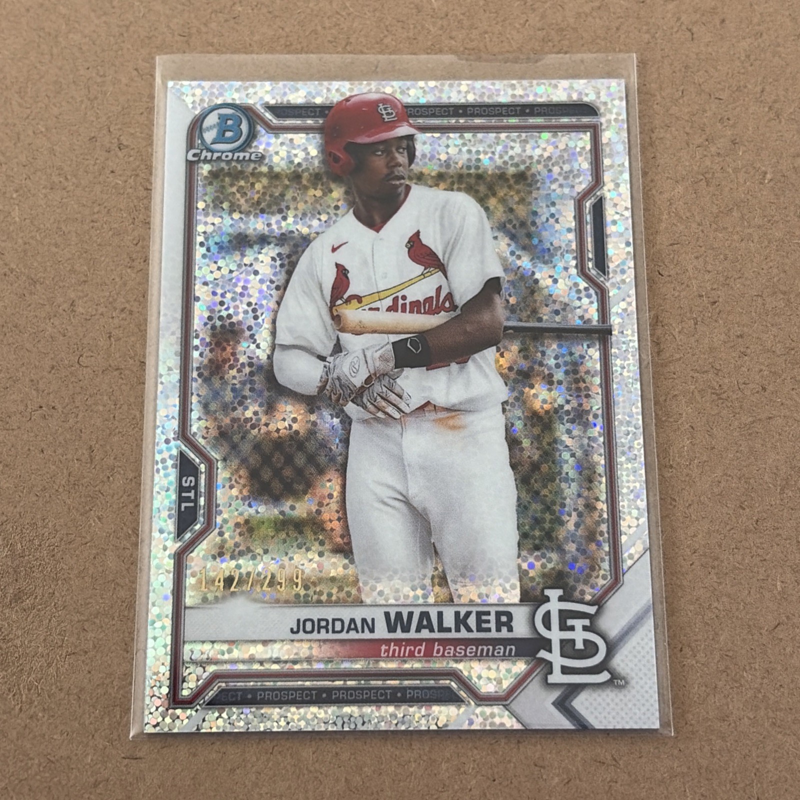 2021 Bowman Jordan Walker BCP-146 Chrome Prospects Speckle Refractor #/299